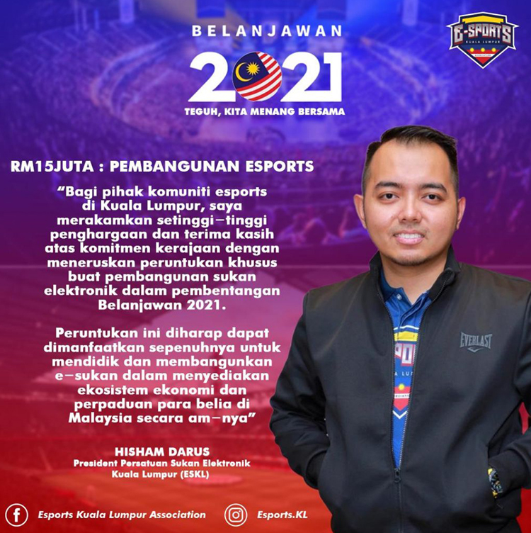 Presiden Persatuan Sukan Elektronik Kuala Lumpur (ESKL), Hisham Darus