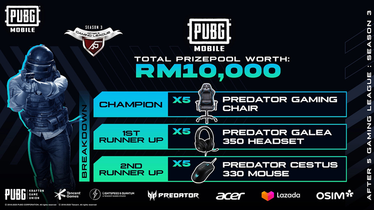 PUBG A5GL Season 3 Prize